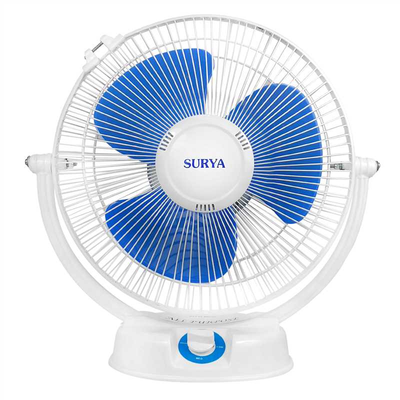 Surya Roshni 300mm (12 Inch) Table Fan | 2200 RPM High Speed, 3 Blade, 80W Power, Adjustable Speed, Low Noise, 75 CMH Air Delivery – Home & Office Use_AP-12