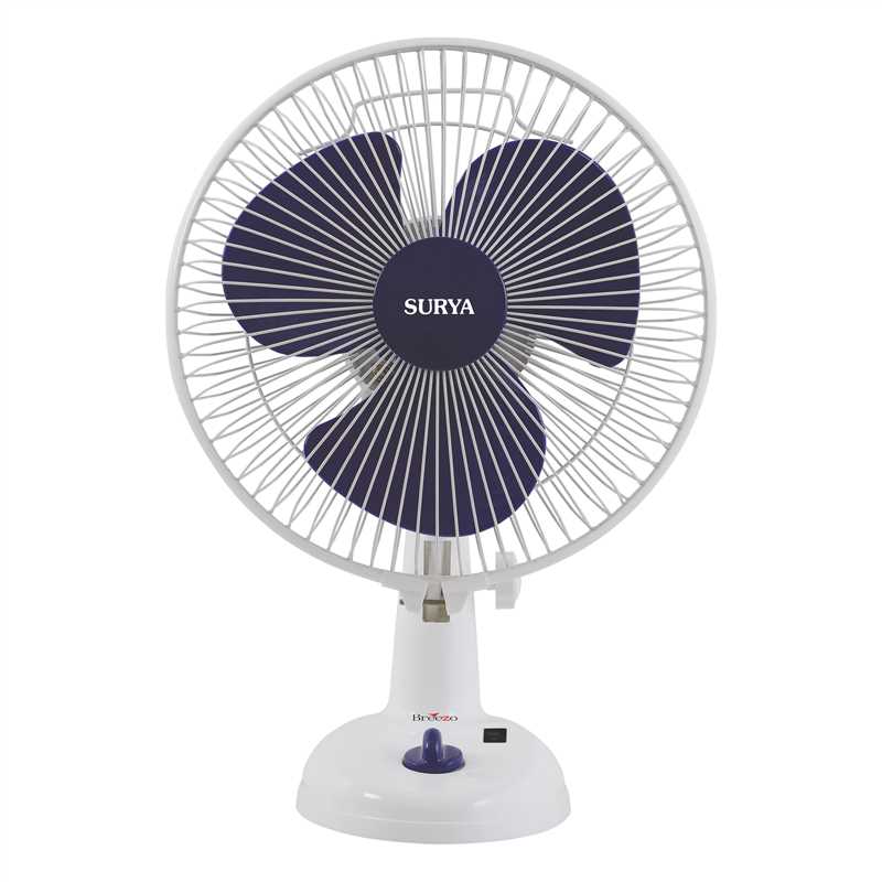 Surya Roshni Breezo 225mm Table cum Wall Fan | 2600 RPM High Speed, 50W Energy Efficient Motor, Enhanced T.O.P. Protection_BREEZO-TCW
